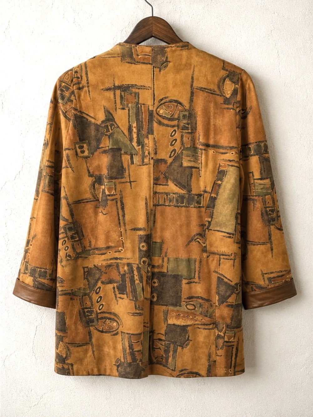 Vintage Eugene Australia Leather Patch-Print Jacket Rare - Picture 4 of 13